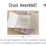 Beispiel für ein bedrucktes Einlegeblatt