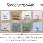 Umschlag Auswahl zu meinen handgeschöpften Karten