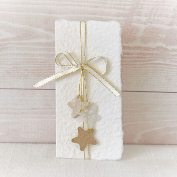 Mini-Karte Sterne beige