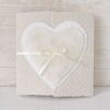 Handgemachte und personalisierbare Hochzeitskarte Perlenherz Deluxe beige
