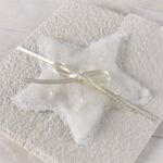 Weihnachtskarte Perlenstern beige