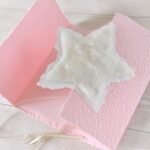 Weihnachtskarte Perlenstern rosa
