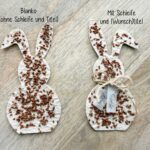 Vergleich Saatpapier-Osterhase mit und ohne Titel