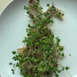 Saatpapier-Osterhasen mit Bio-Gartenkresse erntereif