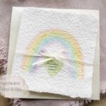 Sternenkind Todesanzeige Regenbogen aus handgeschöpftem Papier