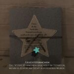 Trauerkarte "Der kleine Prinz" für ein Kind, Sternenkind oder Baby Stern blau