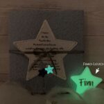 Trauerkarte "Der kleine Prinz" für ein Kind, Sternenkind oder Baby Stern blau