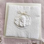 Weihnachtskarte "Engel weiss" aus handgeschöpftem Papier