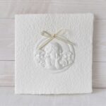 Weihnachtskarte Schutzengel weiss